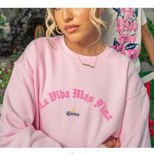 Corona Women’s Light Pink LA VIDA MAS FINA Sweatshirt